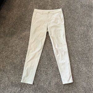 Lululemon men's commission "Warpstream" pants. Size 33x34. Color: Bone.